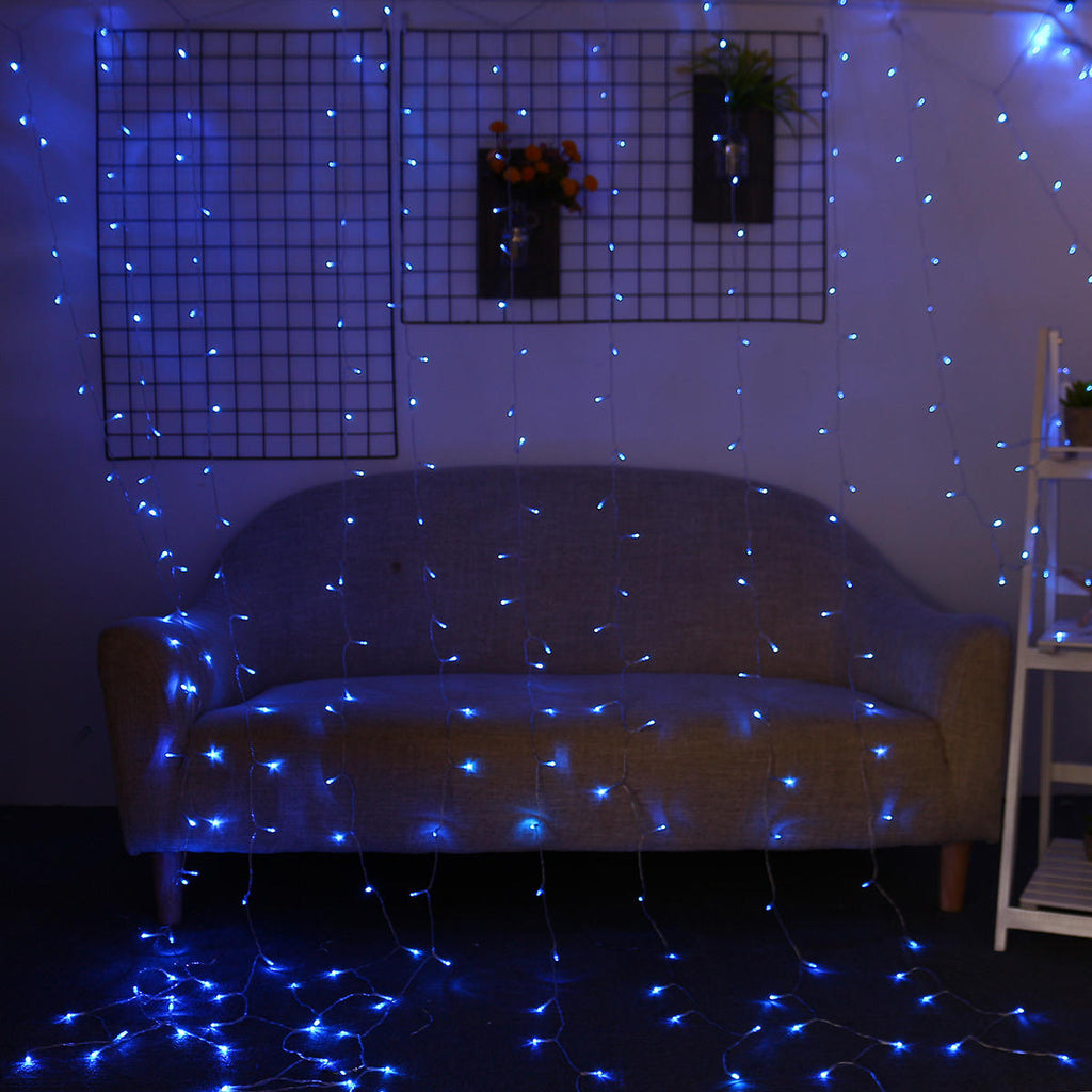 3M*3M 8 Modes Battery Operated USB Wedding Drape LED String Light Christmas Birthday Party Decor