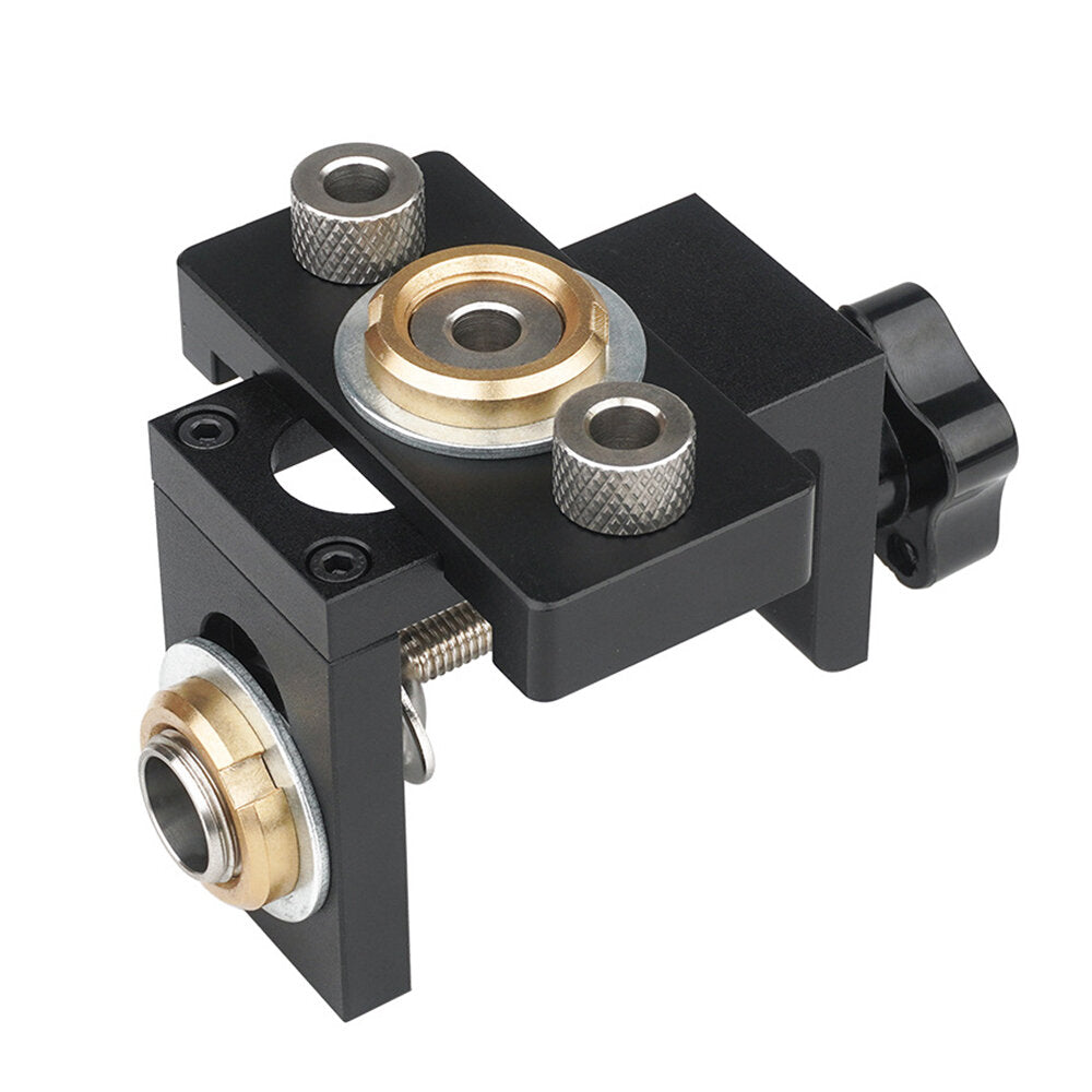 Three-in-One Woodworking Locator Tool - Durable 6061 Aluminum, Precision Markings, Clamping Range 0-52mm, Multiple Drill Sizes