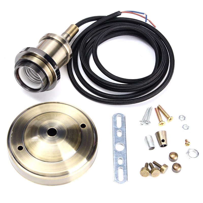 E27 Vintage Loft Metal Ceiling Pendant Lamp Hanging Light Holder Socket