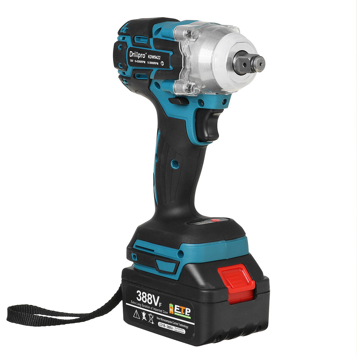 388VF 520N.m Brushless Cordless Electric Impact Wrench Rechargeable 1/2" Wrench Power Tool