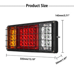 2PCS 24V 45LED Trailer Lights Rear Tail Indicators For Truck Caravan Boat