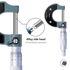 Outside Micrometer Metal Caliper Measuring Tools With Ratchet Stop And Lock Nut