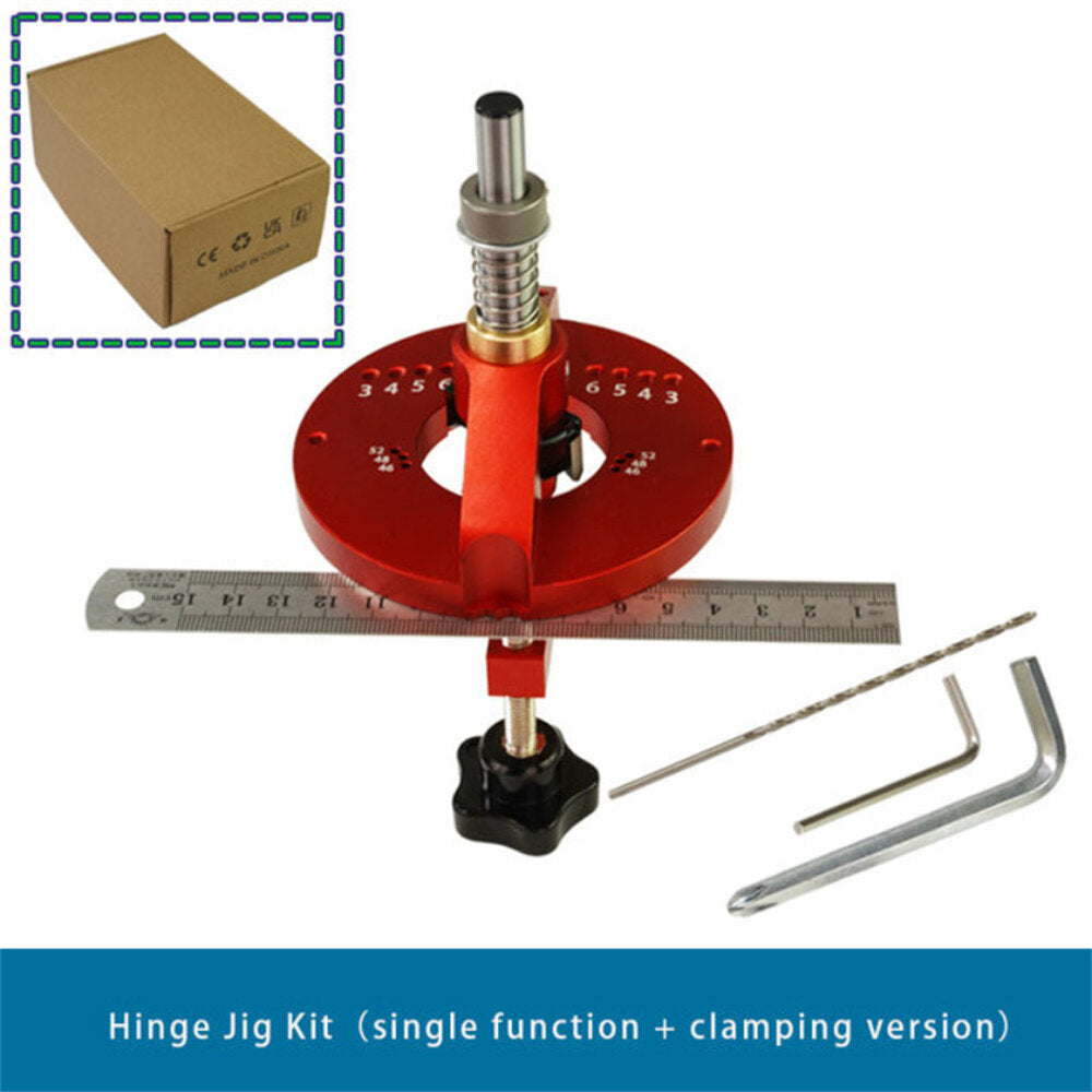 35mm Chain Hole Locator Punch Jig for Woodworking - Durable Aluminum Alloy Tool for Hinge Installation & DIY Projects