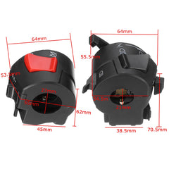 7/8inch 12V Motorcycle Handlebar Horn Turn Signal Light Headlight Control Start Switch