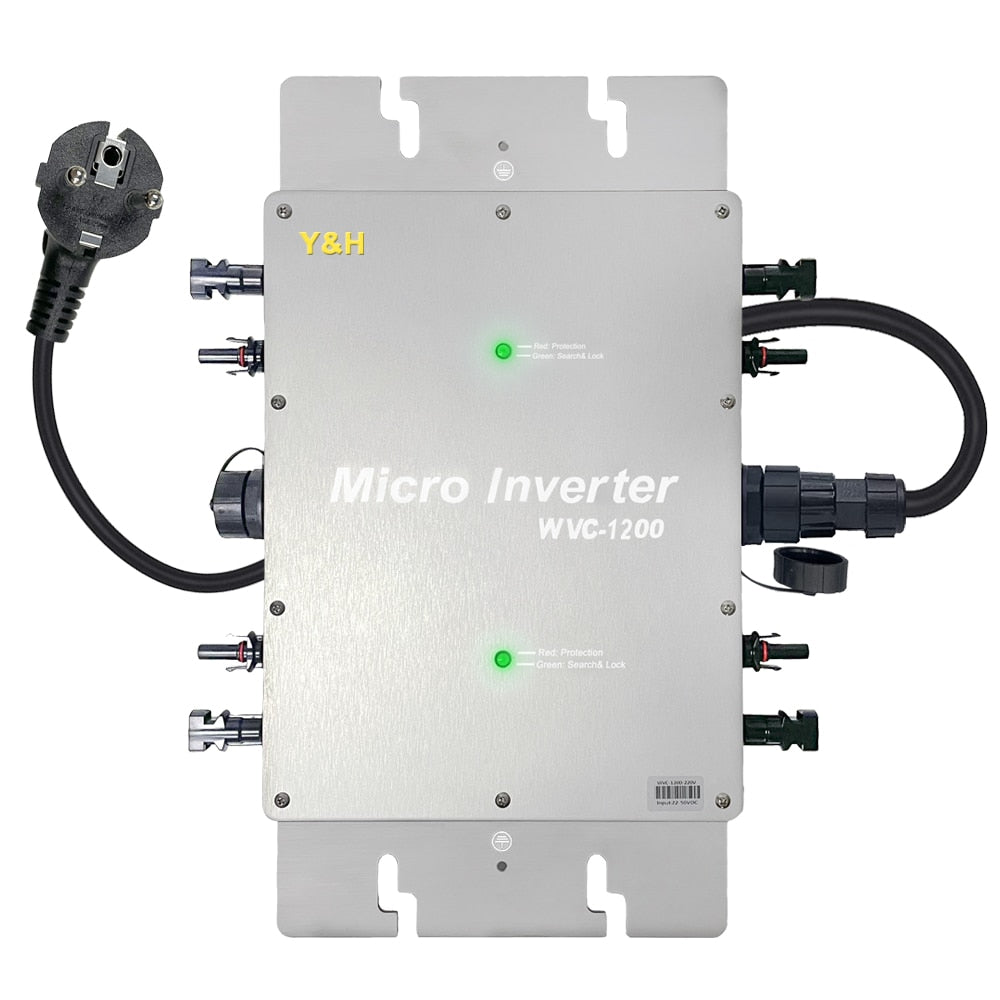 1200W/220V Grid Tie Inverter Waterproof IP65 MPPT DC28-50V PV Input AC80-160V Output Solar Micro Inversor for 30V 36V Panel