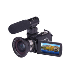 4K Ultra HD Camcorder with 48MP, 18x Zoom, Night Vision, Remote Control, and HDMI Output - Perfect for Videos & Photos