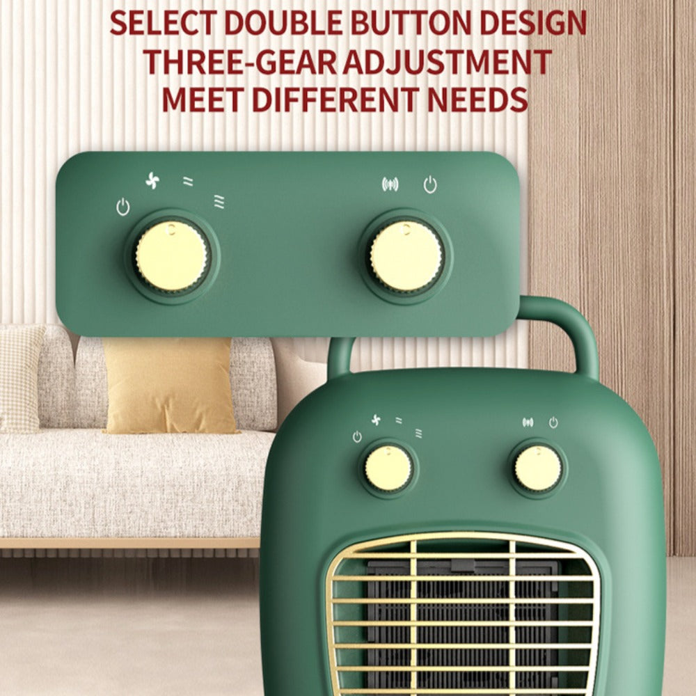 800W PTC Ceramic Space Heater with Human Sensor, Low Noise, Fast Heating, Tip-Over & Overheat Protection, 3 Adjustable Gears for Indoor Use