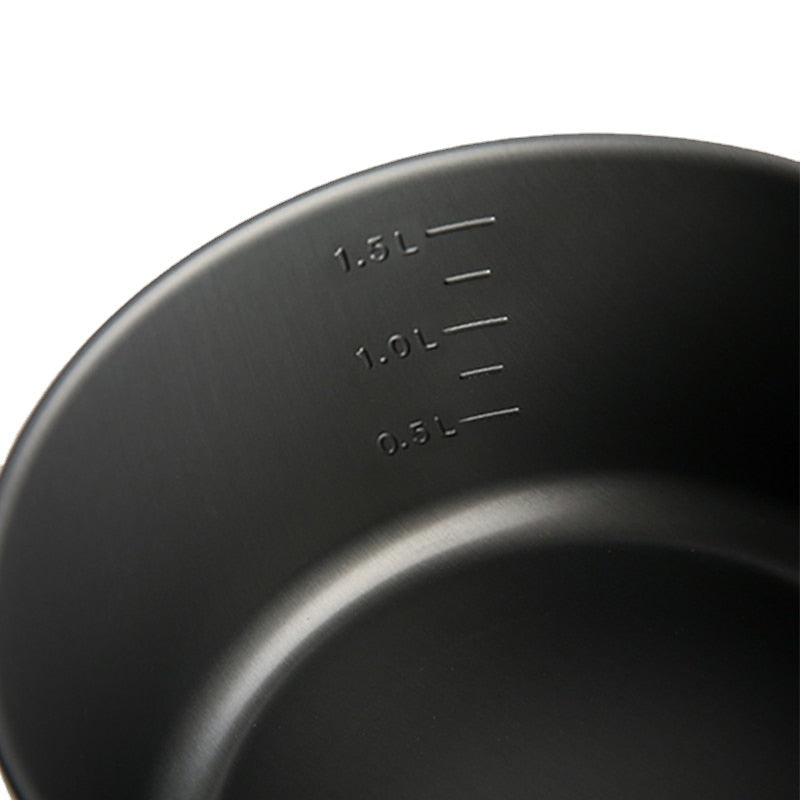 Outdoor Camping Tableware Set Backpacking Picnic 2 Pot 1 Frypan 1 Kettle Alumina Durable Cookware Folding Cooking Set