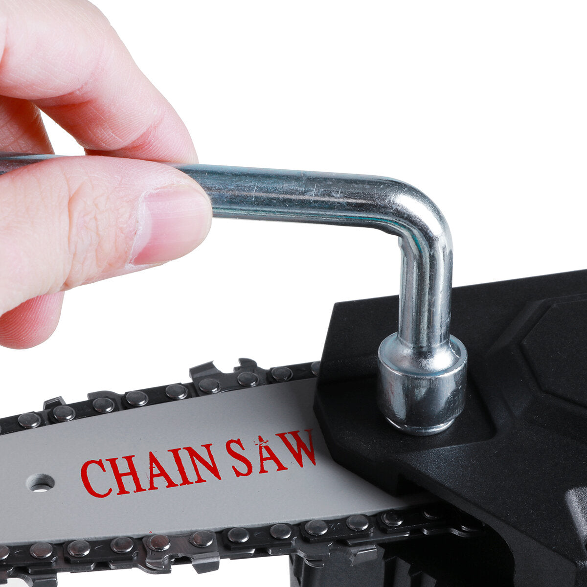 4" 24V Rechargeable Cordless Electric Saw Mini Handheld Chainsaw Wood Cutter Tool