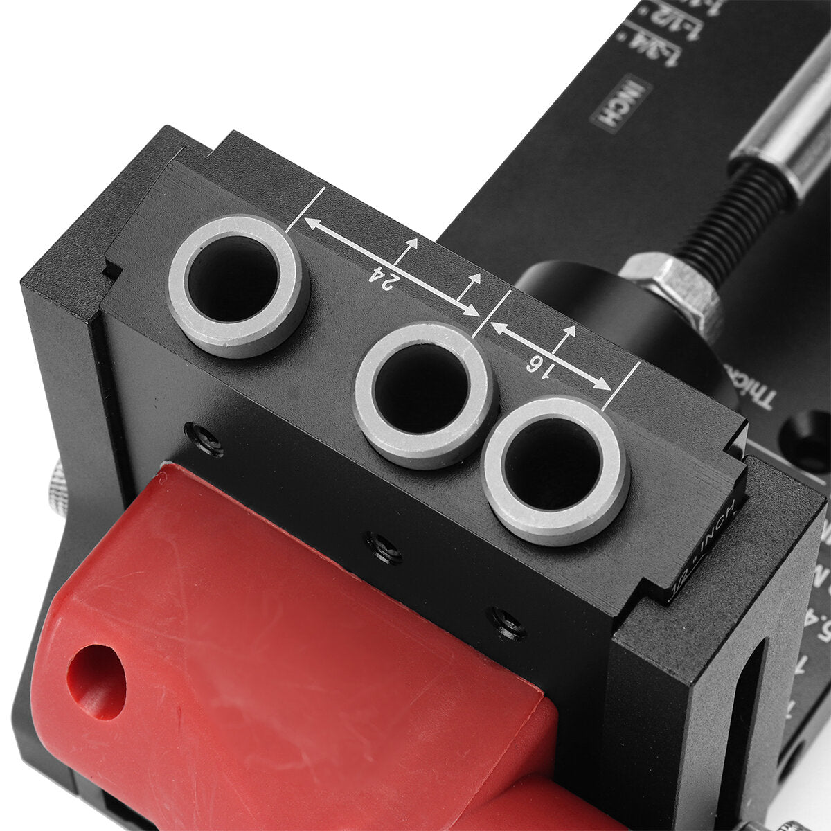 Adjustable Pocket Hole Jig - Aluminum Alloy Woodworking Locator for DIY Carpentry Projects, 3-Hole Design
