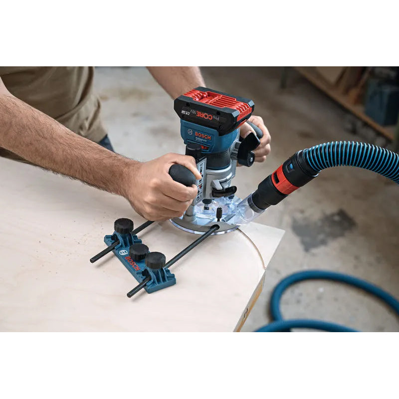 PRO GKF 18V-8 for Bosch Cordless Edge Router 18V Brushless Motor 6mm & 1/4'' Collets Professional Woodworking Trim Router With L-BOXX Case