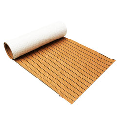 240cmx90cmx5mm Gold With Black Lines Marine Flooring Faux Teak EVA Foam Boat Decking Sheet