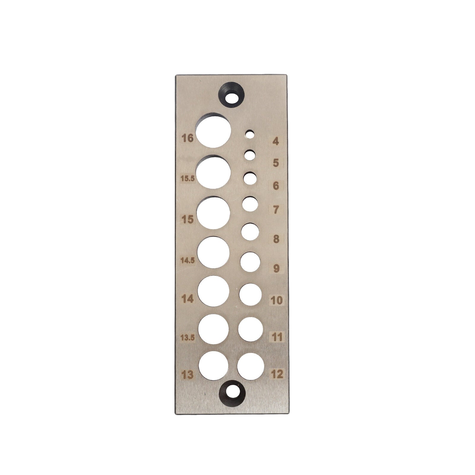Steel Dowel Plate Maker with 17 Holes for Woodworking - Metric & Imperial Sizes, Perfect for Hardwood & Softwood