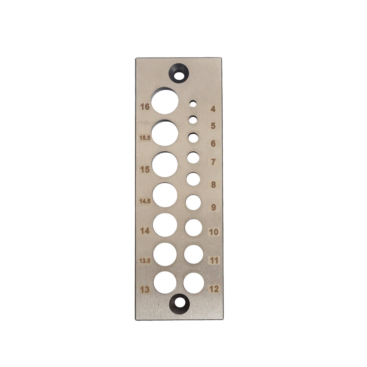 Steel Dowel Plate Maker with 17 Holes for Woodworking - Metric & Imperial Sizes, Perfect for Hardwood & Softwood