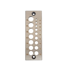 Steel Dowel Plate Maker with 17 Holes for Woodworking - Metric & Imperial Sizes, Perfect for Hardwood & Softwood