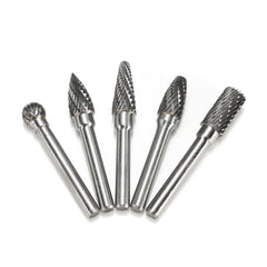 5pcs 6mm Shank Tungsten Carbide Burr Rotary Cutter file Set Engraving Tool