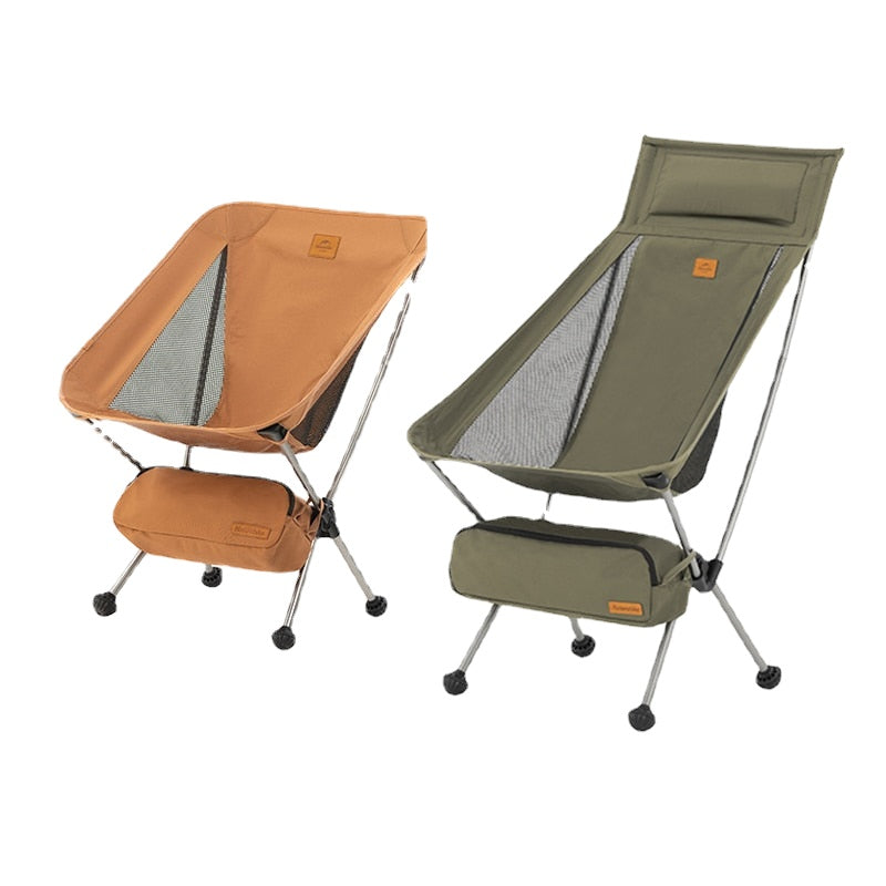 Camping Chair Lightweight Compact Folding Moon Chairs Breathable Comfortable Portable Outdoor Fishing Chair