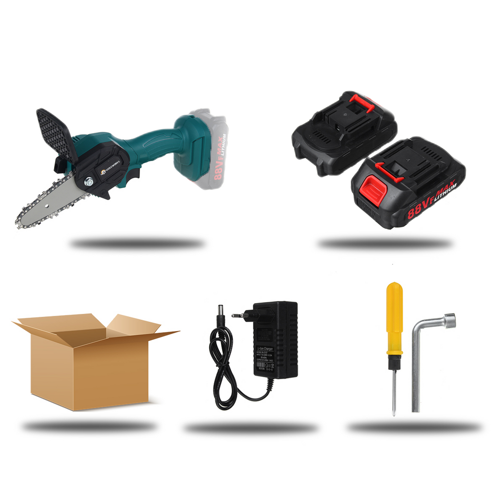 88VF Electric Chain Saws Cordless 4 Inch One Hand Saw Woodworking Cutting Power Tools