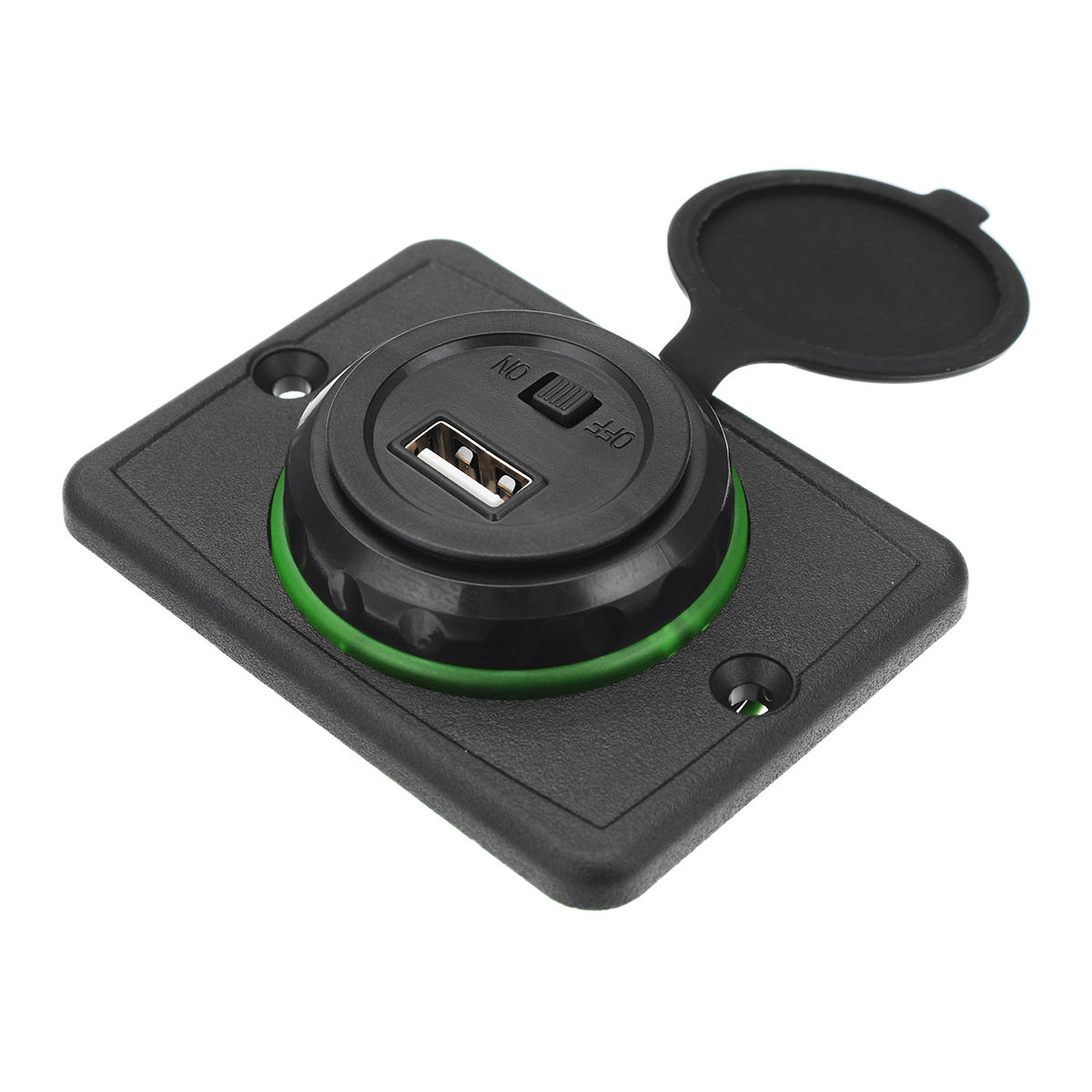 12V 24V 5V 1.5A USB Car Charger ON OFF Switch Power Indicator Mobile Phone Boat