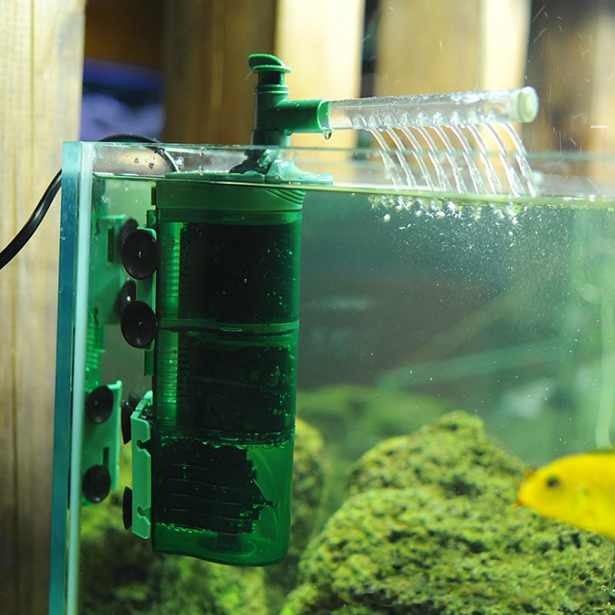 3 in 1 Aquarium Internal Filter Submersible Fish Tank Water Circulation Pump Aquarium Air Pump