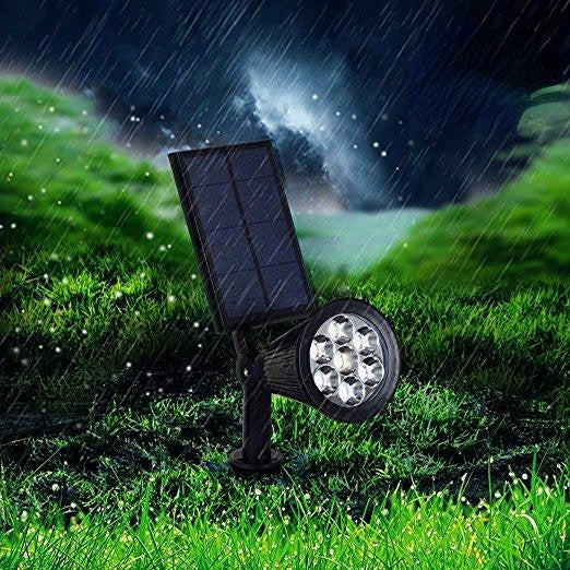Solar Lights Outdoor 7 LED Solar Outdoor Color Changing Wall Light 180 Adjustable Garden Light