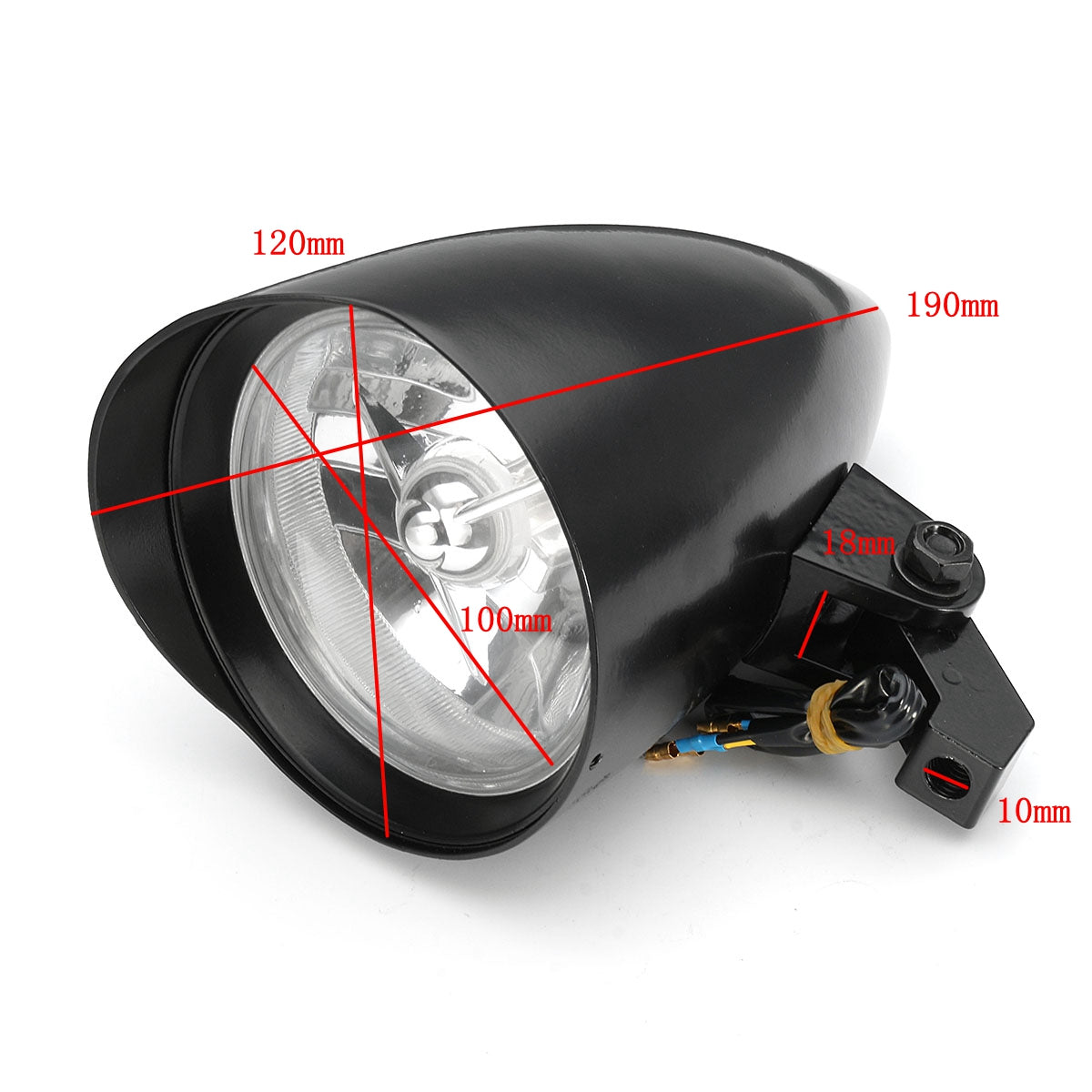 Bullet Tri Bar 4.7inch Headlight For Harley Sportster Dyna Softail Chopper FXST