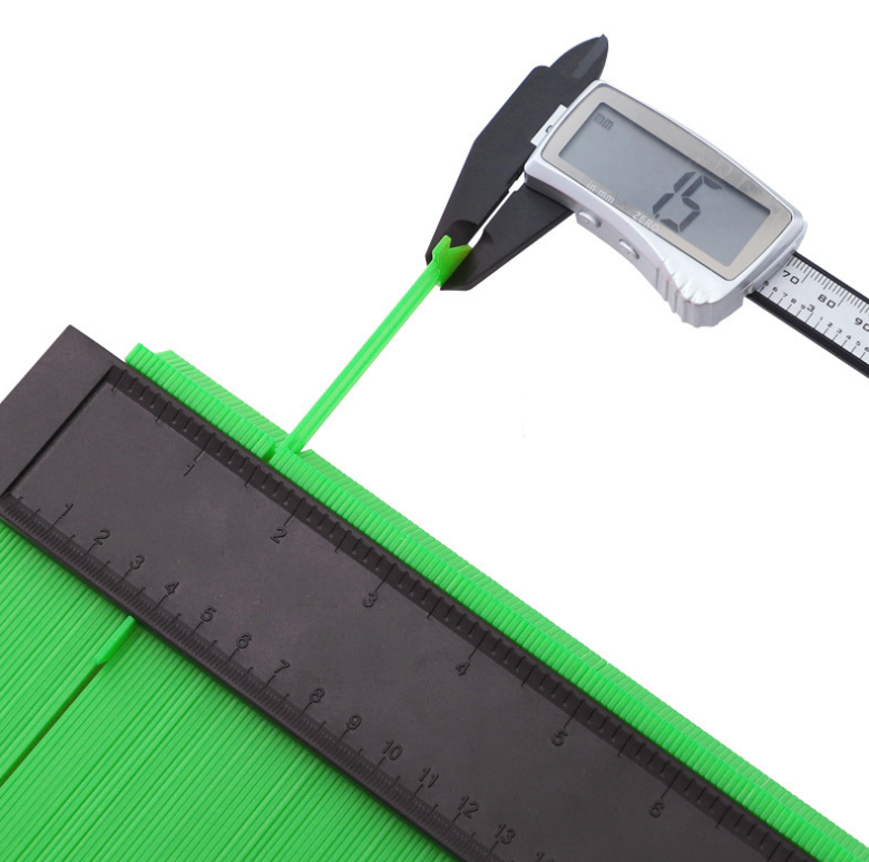 10 Inch Contour Gauge Green Lockable Shape Radial Ruler Profiling Gauge Taking Device