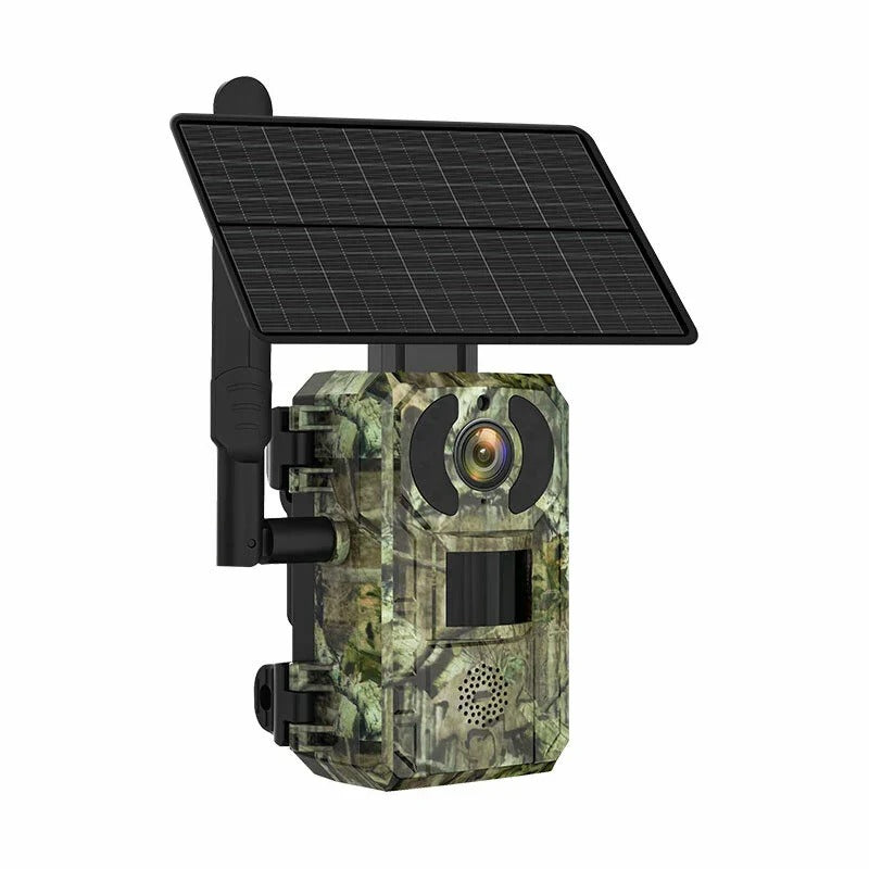4MP 1440P 4G Wildlife Camera with Solar Panel, PIR Motion Sensor, Waterproof, Night Vision for Hunting and Trail Use