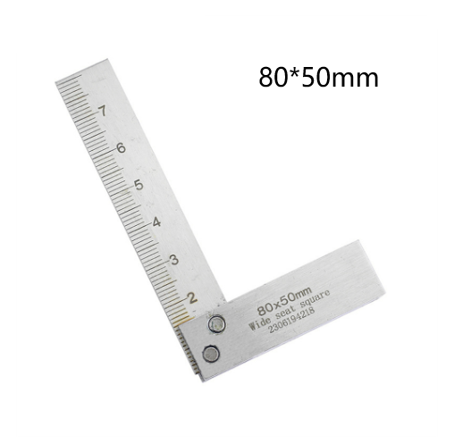 High Precision Stainless Steel Right Angle Ruler with Laser Etched Scale for Woodworking & Carpentry - 90 Degree Angle