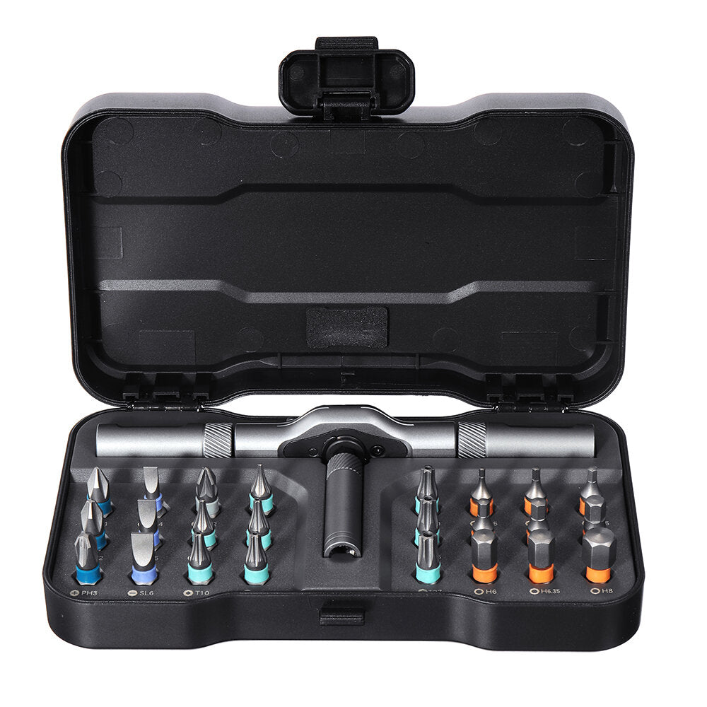 24 in 1 Multi-purpose Ratchet Wrench Screwdriver S2 Magnetic Bits Tools Set DIY Household Repair Tool