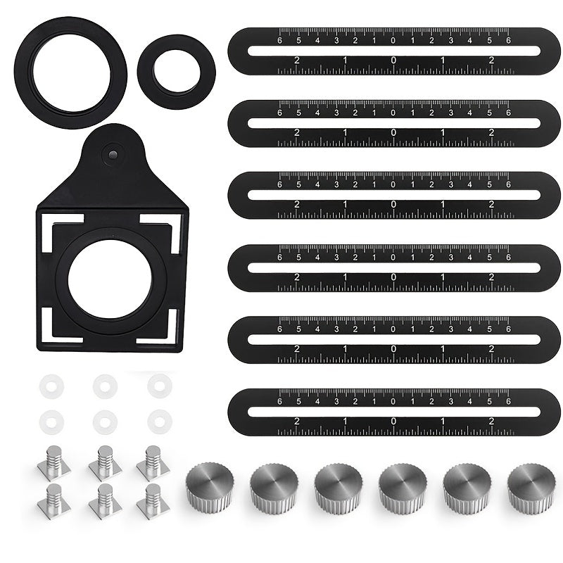 Multi-angle Ruler Six-fold Folding Positioning Punching Tool For Woodworking
