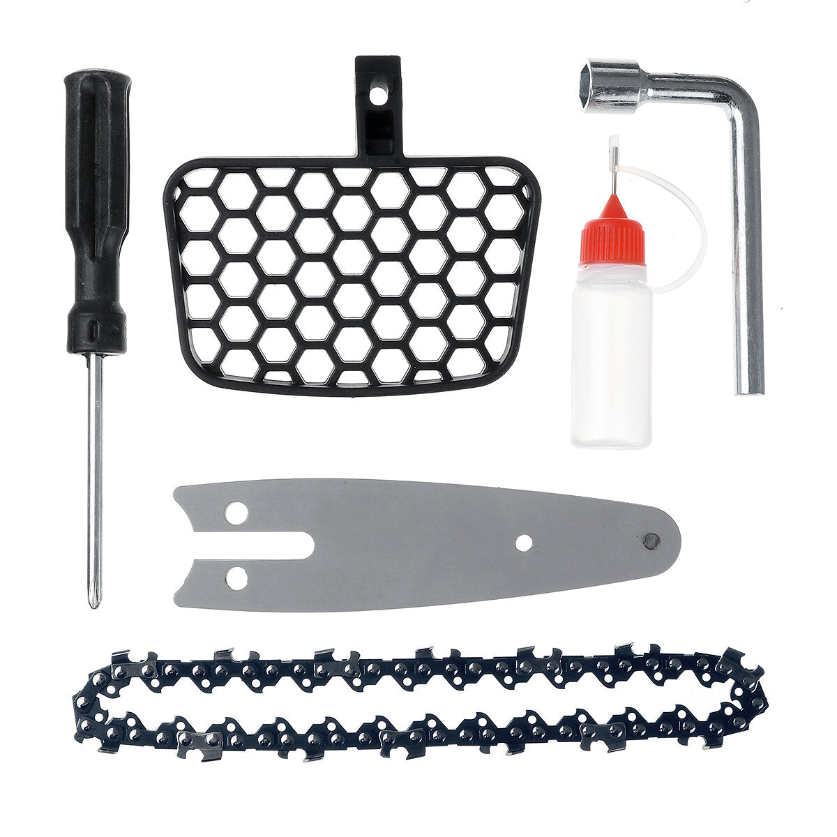 21V 4" Cordless Electric Chain Saw Rechargeable Woodworking Cutting Saw