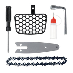 21V 4" Cordless Electric Chain Saw Rechargeable Woodworking Cutting Saw