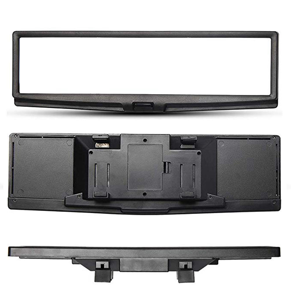 3D Car LED Interior Anti-Glare Rearview Mirror HD Wide Angle Plane Reflector Mirror Adjustable