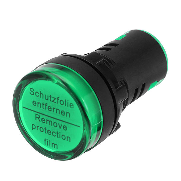 AC220V 22mm Indicator Lamp Signal Light Lamp LED Power Indicator Green