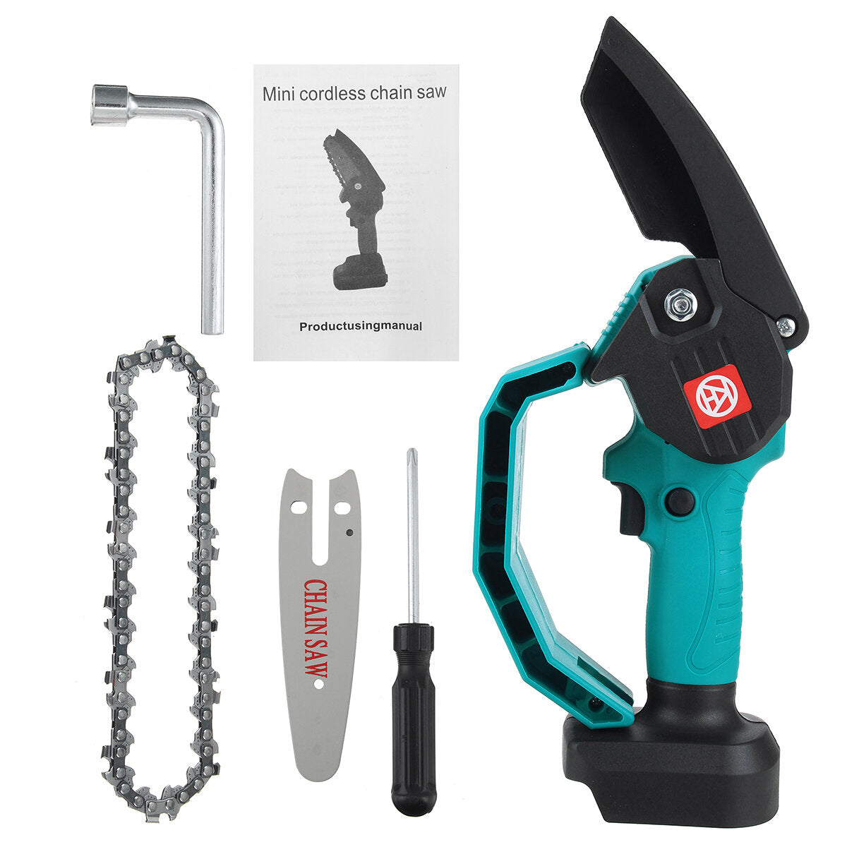 3000W 4 Inch Electric Chain Saw Portable One Hand Saw Carpentry Mini-chainsaw Garden Tool