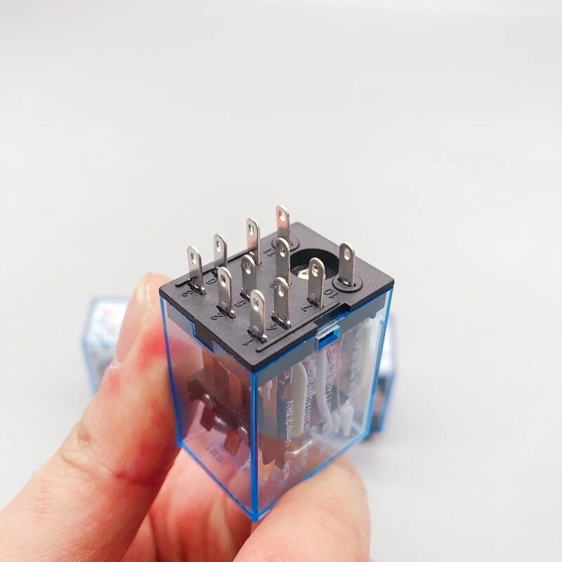 HH53P MY3NJ 11Pin 3NO/3NC 5A AC110/220V DC12/24V Micro Small Electromagnetic Lntermediate Relay with Socket