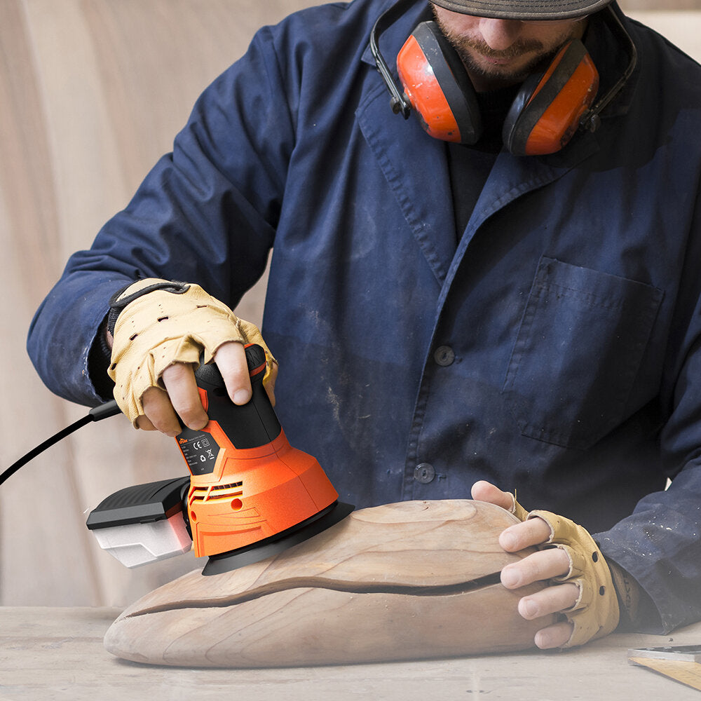 110V/220V 240W Electric Random Orbital Sander Rotary Sander 125mm with 20Pcs Sandpapers Circular Sander Dust Collection Box