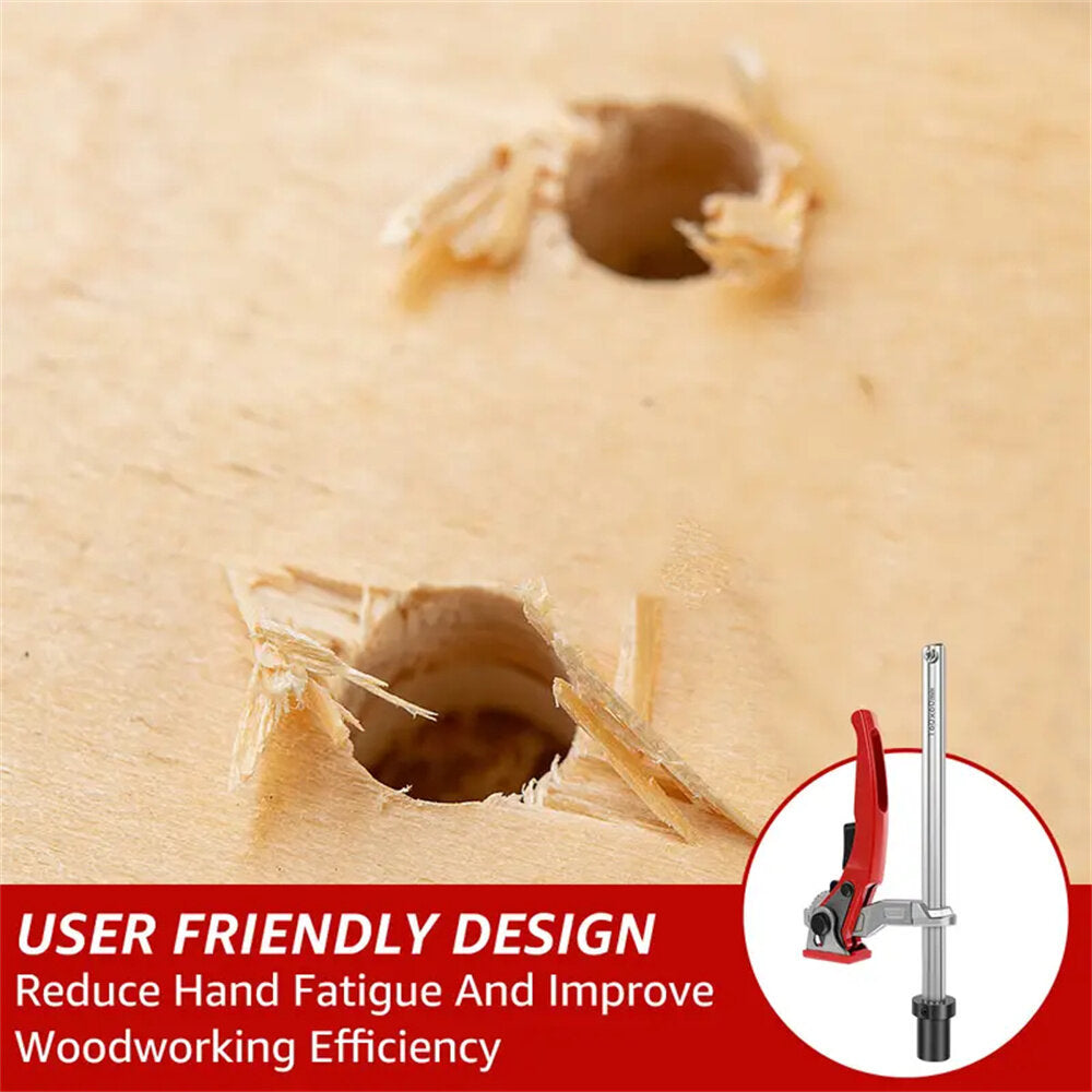 Woodworking Desktop Fixing Clamp - Adjustable 160MM Hold Down, Durable Zinc Alloy, Quick Press Technology, Red