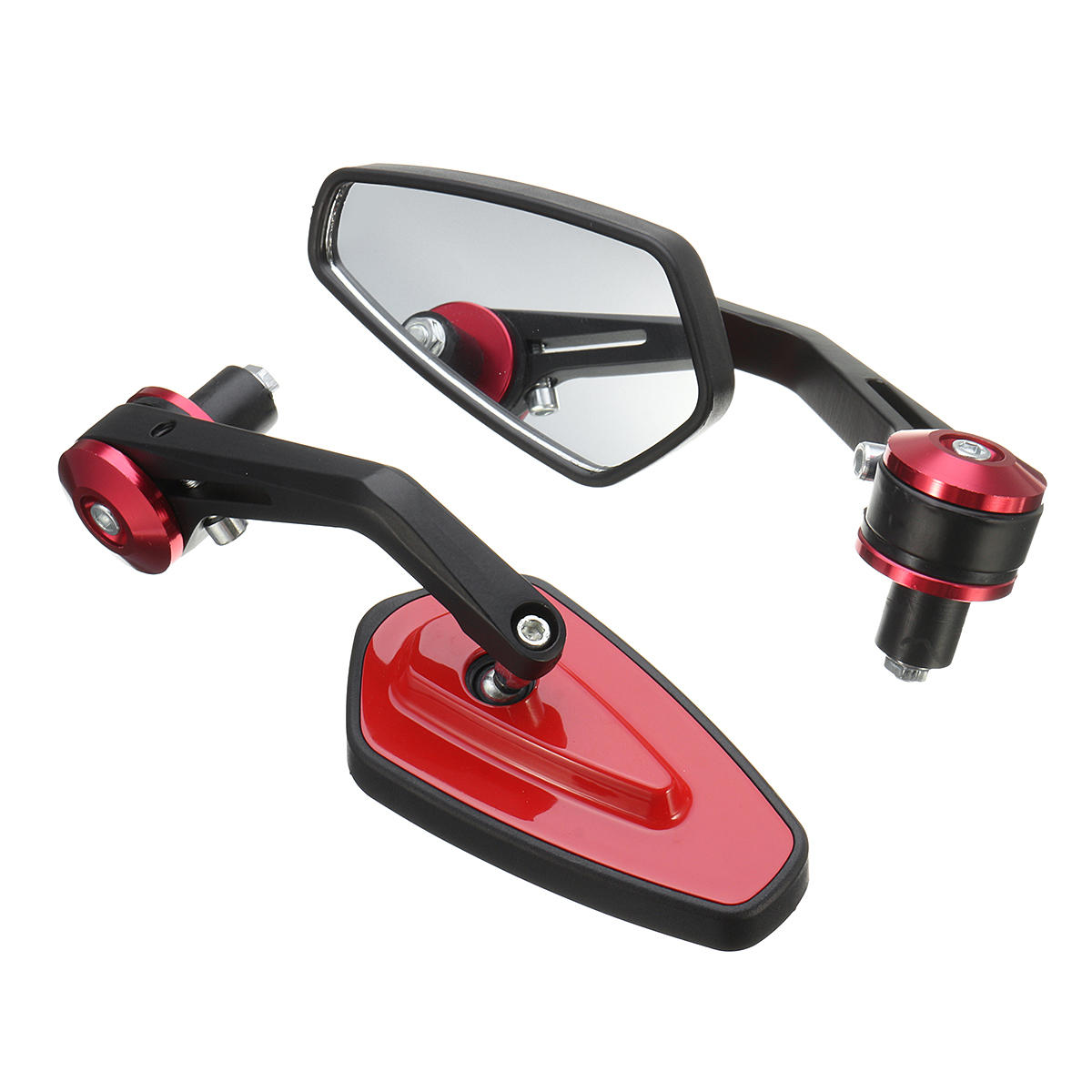 Pair Motorcycle Motorbike Handlebar Side Mirrors Mirror Rearview