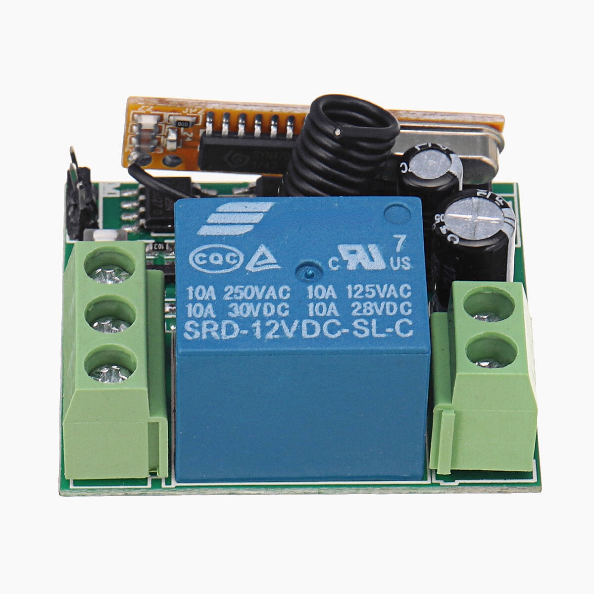 433Mhz DC12V 1CH Wireless Remote Control Switch Relay Receiver Module + 2 RF Transmitter