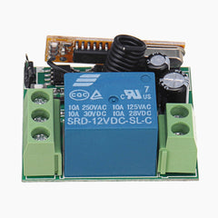 433Mhz DC12V 1CH Wireless Remote Control Switch Relay Receiver Module + 2 RF Transmitter