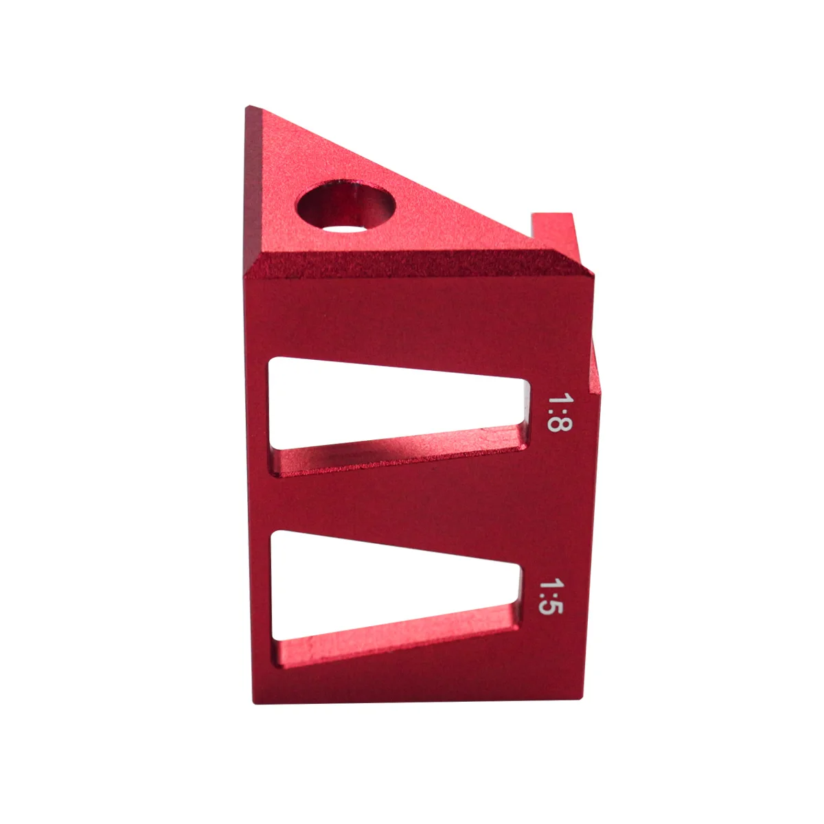 45/90 Degree Center Finder Square Jig - Precision Aluminum Alloy Ruler for Woodworking Measurements, Red