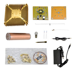 Music Tesla Coil Gold Base Plasma Speaker Wireless Transmission Sound Solid Power Model DIY Kit
