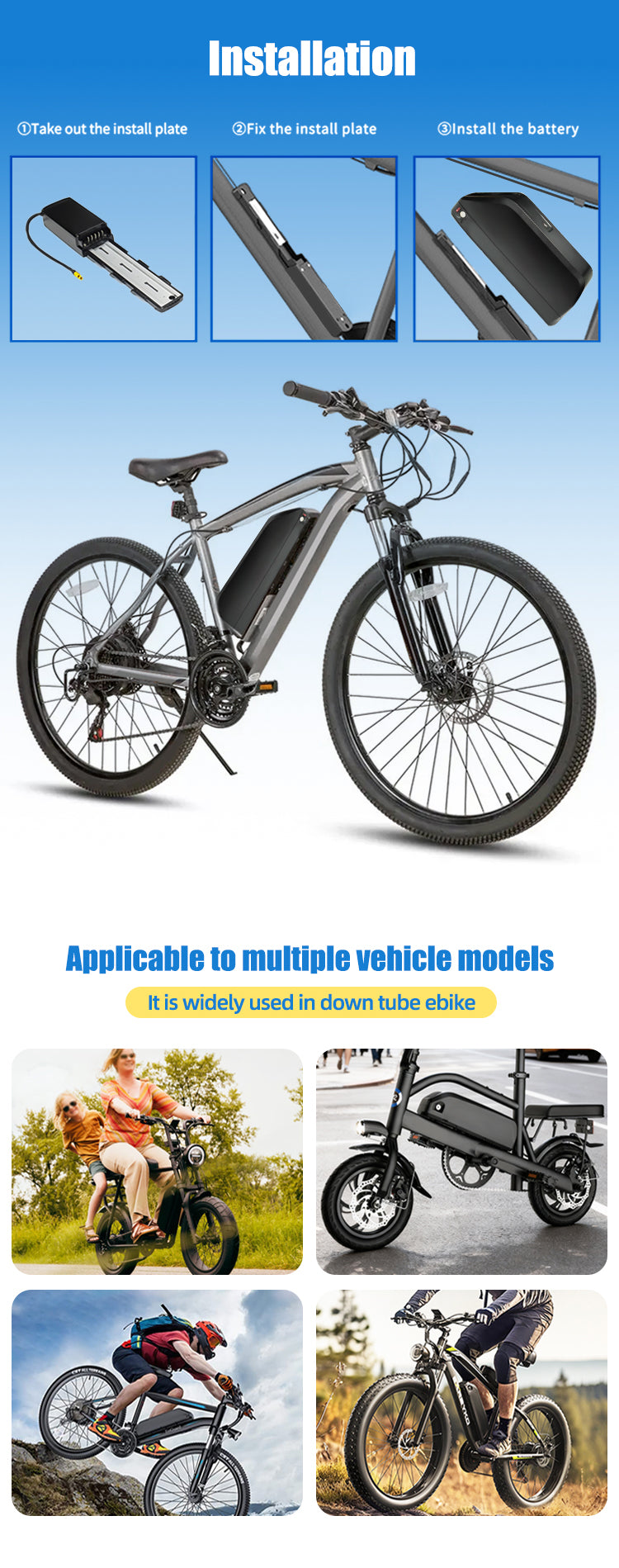 48V 30Ah E-bike Battery, Premium LG Cells, 5-Pin Base, 4A Fast Charge Electric Bicycle Battery for DOUTTS DEEPOWER JANSNO, etc