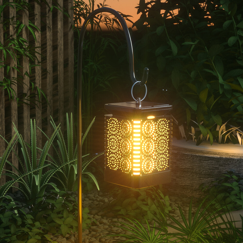 Solar Flickering Flame Lamp IP65 Waterproof Wall-mounted/Hanging Atmosphere Decroative Light