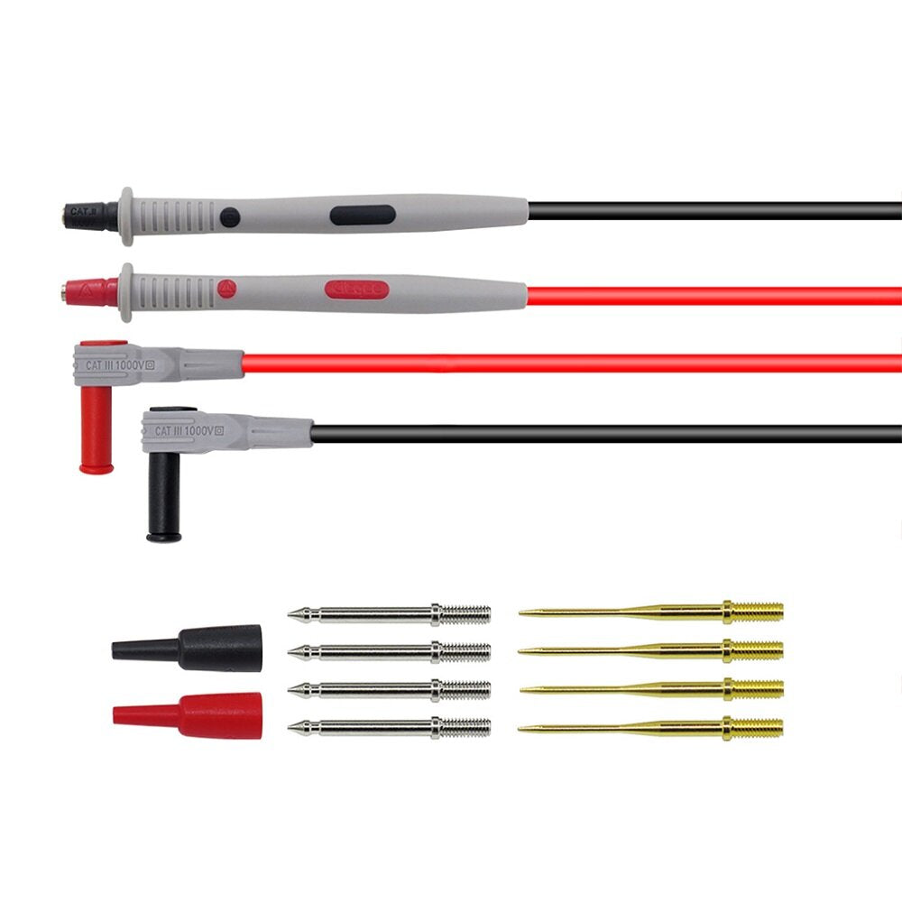 Multi-meter Test Probe Test Leads Kit with Tweezers To Banana Plug Cable Replaceable Needles Digital Multimeter Feeler
