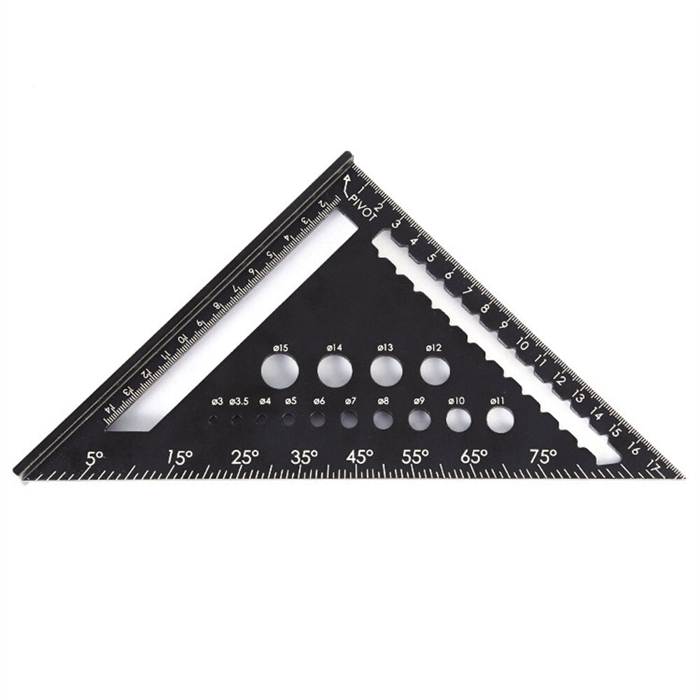 High Precision Aluminum Alloy Triangle Ruler, 1-100° Range, ±0.1mm Accuracy, Durable for Woodworking Projects