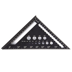 High Precision Aluminum Alloy Triangle Ruler, 1-100° Range, ±0.1mm Accuracy, Durable for Woodworking Projects