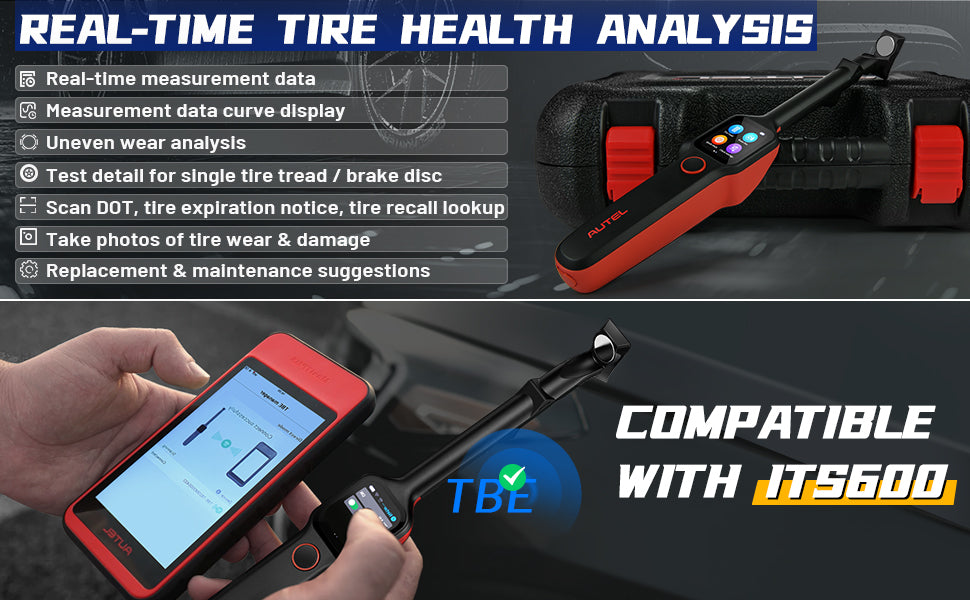 Tire Tread Laser Detector Brake Disc Wear Thickness Diagnostic Instrument Tool Compatible With ITS600